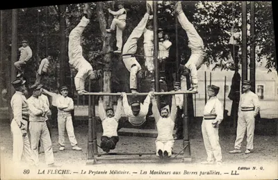 La Flèche — O Prytanée Militar — Os Monitores nas Barras Paralelas — Edição N.G.