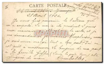 S.S. CHILI — katastrofa na morzu — Cie des Messageries Maritimes — Rewers