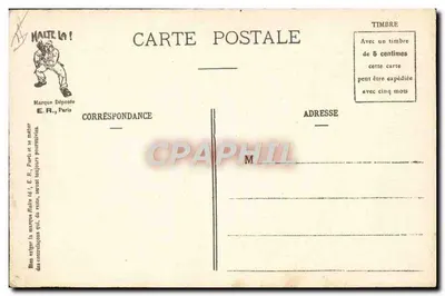 Os Mandamentos do Soldado — caricatura militar — E.R. Paris (Modelo depositado) — Verso