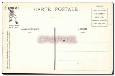 Al Consejo de Revisión — caricatura militar — E.R., París, Modelo depositado N 901 — Reverso