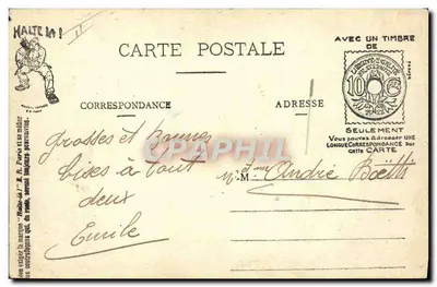 La Saint Jus — Humor militar — E.R. Paris (modelo depositado) — Verso