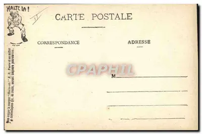 Meus utensílios e ferramentas militares — caricatura de soldados em uniforme de campanha — editor Halte-là! E.R. Paris (M!" disposi) — Verso