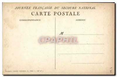 Moeder met kind — oorlogsscene — tekening van Melfaine 1915 — Achterkant