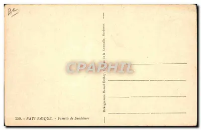 Familie Sandeliers — Baskische regio — Hébégavure Marcel Delboy, 259 — Achterkant