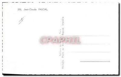Jean-Claude Pascal — uśmiechnięty portret — Studio Harcourt — Rewers