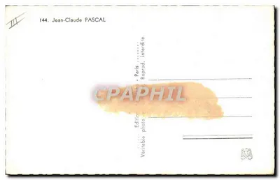 Jean-Claude Pascal — portret — Foto Sam Levin, wydanie Jean-Claude Pascal, nr 144 — Rewers