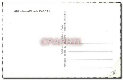 Jean-Claude Pascal — portret — Éditions du Globe, n°648 — Rewers