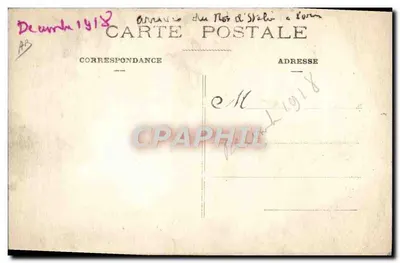 Dois homens em uma carruagem — Paris, França — Cartão postal anônimo — Verso