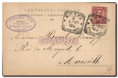 S.A.R. Guglielmina, Królowa Holandii — Società Edit. Cartolina Molfese (Turyn) — nr 1323 — Rewers
