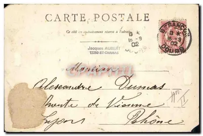 Fêtes du Centenaire de VICTOR HUGO - BESANÇON — Événement public avec 1200 gymnastes, éditeur 'F. Tornille' — Verso