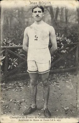 Jean BOUIN — Campeão da França de Cross-Country (1909-1910) e Recordista Mundial da Hora (18 k. 267) — H. Grimaud & Cie, Marselha