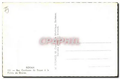 Bac Cordouan de Royan à la Pointe de Graves — M. Berjaud, Bordeaux — Verso