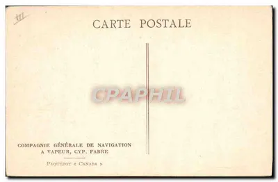Paquebot Canada — Compagnie Générale de Navigation, Cyp. Fabre — Reverso