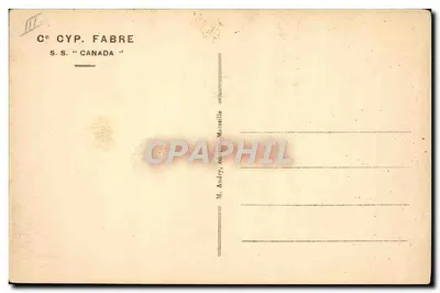 S.S. CANADA — Navio de linha — C° CYP. FABRE — Verso