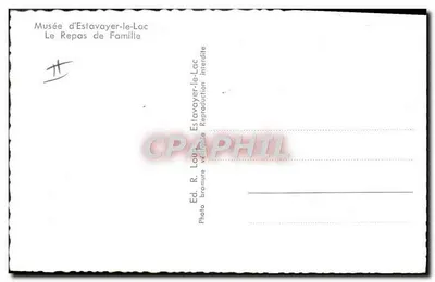 Refeição de Família — Museu de Estavayer-le-Lac — Ed. R. Lohmann — Verso