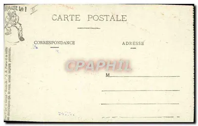 Cenas Militares — HALTE-LÀ! — E.R. (modelo depositado) — Verso