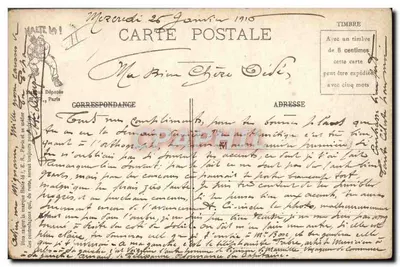 Serviço na campagna — A busca do inimigo — E.R. PARIS, n° 14.877 — Verso