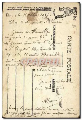 Manoeuvres van het Artilleriebataljon - Station de Cours... — LA VIE MILITAIRE — Éditions de la France, serie 1907 — Achterkant