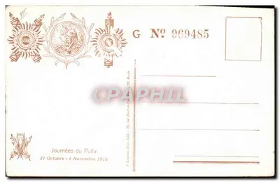 Dagen van de Poilu — 31 oktober - 1 november 1915 — Japan, Imp. Édit. 71, Parijs — Achterkant