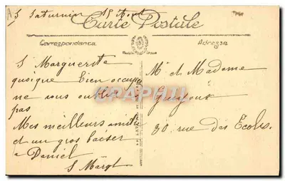Tipos da Auvergne — Ao Lado de Sua Mãe — LL. — n°34 — Verso