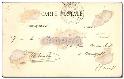 Bourrée d'Aubergno — scena di paese — editore LL, n°4 — Verso