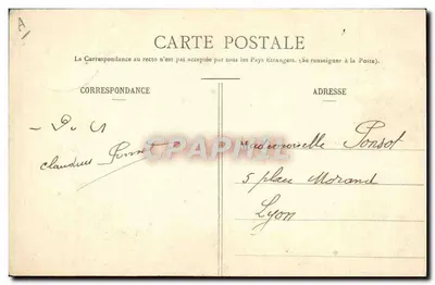 Camponesa da Montanha — U. Pastré, foto, Le Mayet-de-Montagne — Verso
