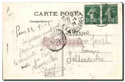 Estátua de P. E. Gairsaud — Escultor — CH.M. — Verso
