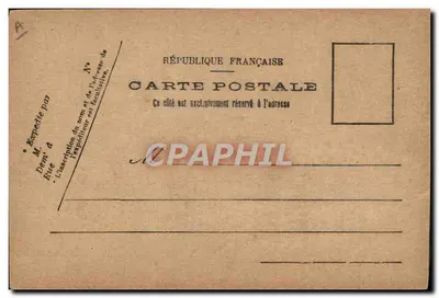 M. Émile Loubet — Prezydent Republiki Francuskiej — francuska kartka pocztowa — Rewers