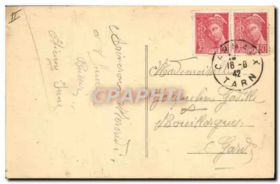 Carmaux — A Estátua de Jean Jaurès — Fot. Combier Macon — Verso