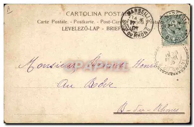 Deux personnages sous les couleurs italiennes — éditeur H. Houtra, Paris, n° 97 — Verso