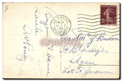 Le Havre - O transatlântico « CARONIA » no cais de escala — edição n°99 — Verso