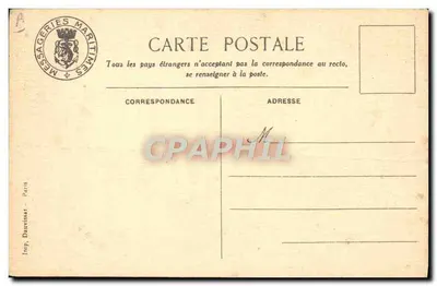 Le paquebot "Champollion" — Messageries Maritimes — éditeur IMPRIMÉ SUR LA CARTE — Verso
