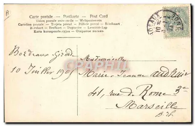 Marie — Lembrança amigável — Langion — Verso