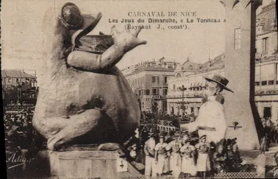 Carnaval de Nice — Les Jeux du Dimanche, « Le Tonneau » (Raynaut J., constr.) — Adia, Nice