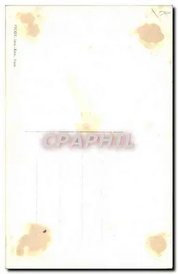 Mulher em vestido rosa e chapéu amarelo — ilustração de de Juyrre — n° A — Verso