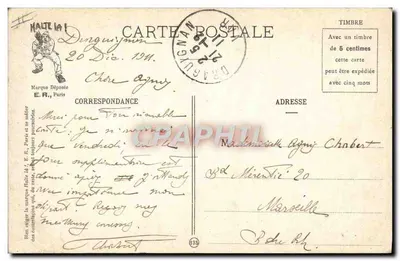 Expressões militares — Pegar o trem — E.R. Paris, N° 362 — Verso