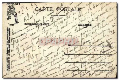 Os Mandamentos do Soldado — caricatura militar — E.R. Paris (Modelo depositado) n°730 — Verso
