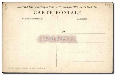 O galo e o leão — cena de coragem — Surand 1915 — Verso
