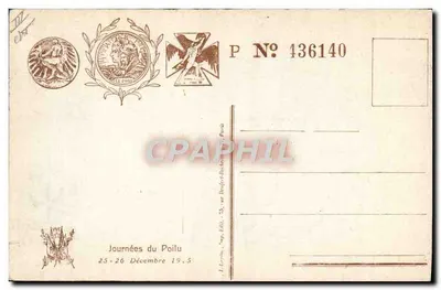 Journées du Poilu — Journée du Poilu — éditeur L. LADIN, PARIS — Verso