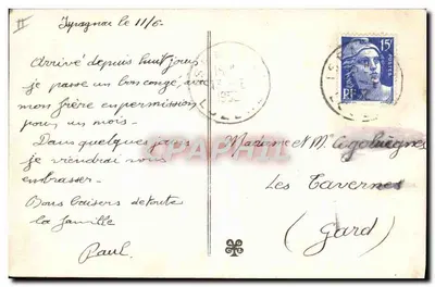 Nasza Auvergne — Widok z przeciwnego brzegu — La Bourrée d'Aubergono — Rewers