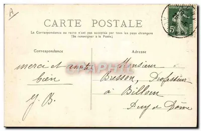 Kobieta z Bourbonnais — TYPE DU CENTRE — M.T. I.L. n°533 — Rewers