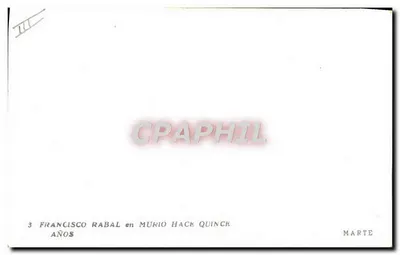 Francisco Rabal — portret — nr 3 — Rewers