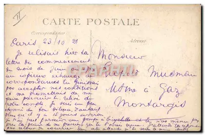 Retrato de um homem barbado — 'Guerre vive ! France !' — Editor ELD, número de série não visível — Verso