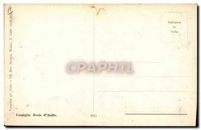 Família real italiana — retratos — FERT editora — Verso