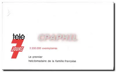 Robert Chapatte — prezentacja dla Télé 7 Jours — wydawca Télé 7 Jours — Rewers