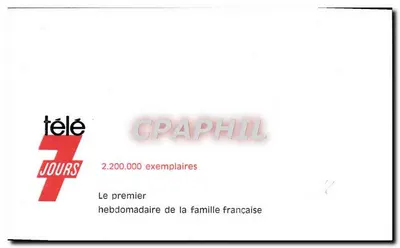 Robert Chapatte — retrato — télé 7 JOURS — Verso