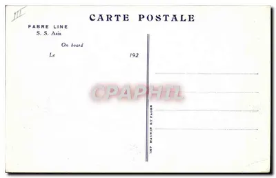 S.S. Asia — Navire de la ligne Fabre — 192 — Achterkant
