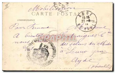 Cie Générale Transatlantique « Duc de Bragance » — ilustracja R. Durnand Ripaume — wydawca Lyon, drukarnia Baume — Rewers