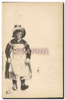 Femme en tablier — Puddayrie A. Bergoret et Ch. — Nîmes