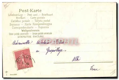 Dwa szczury i ryba — humorystyczna ilustracja — wydawca nieznany — Rewers